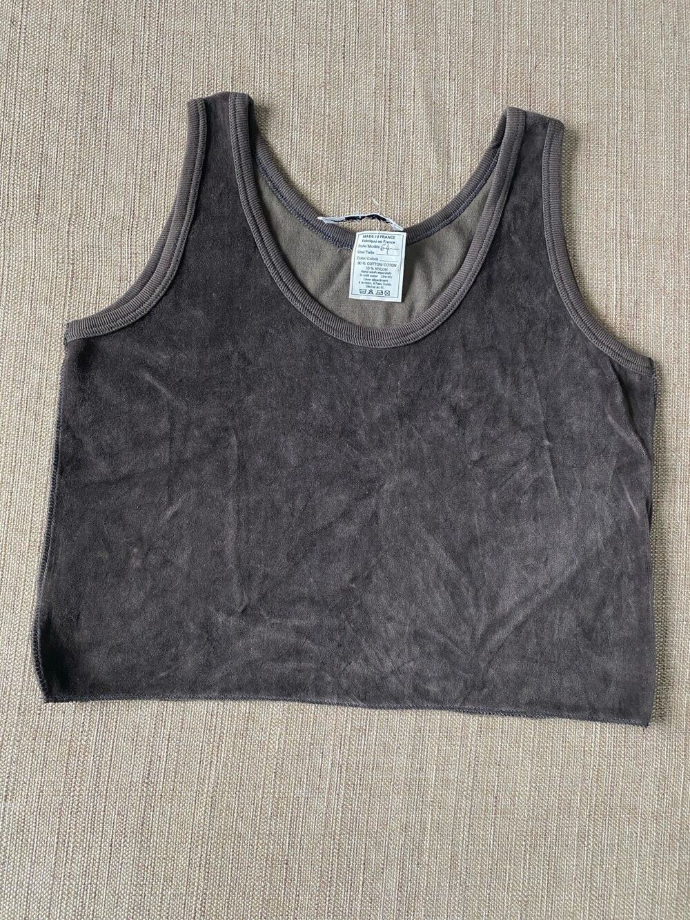 Vintage Sonia Rykiel Paris Velour Tank Top Made In France S